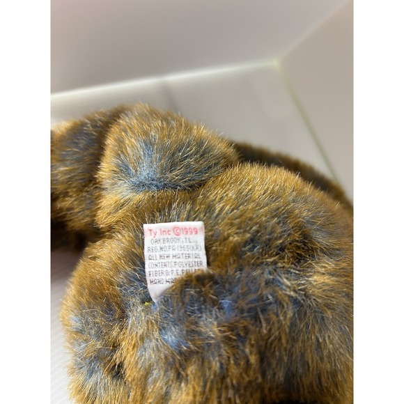 Ty Classic BRODERICK Teddy Bear Brown/Blue Plush Animal 15" 1999 - Picture 8 of 11